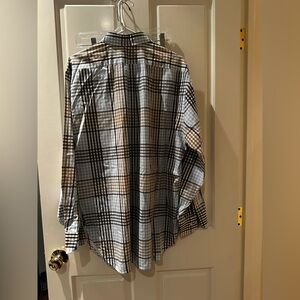 Peter Millar Blue and Tan Checkered Shirt